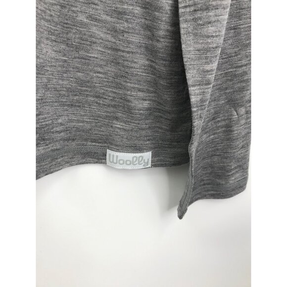 Woolly Men's The Henley Long Sleeve Shirt Merino Wool Gray XXL NEW - Picture 3 of 6